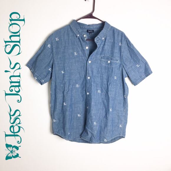 LRG Woven Collection Palm Tree Short Sleeve Shirt - Picture 1 of 13